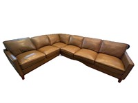A Contemporary Leather Sectional