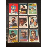 (9) Vintage Football Stars/hof