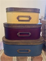 (3) Graduated Tin Storage Canisters
