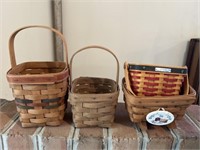 (4) Longaberger Baskets