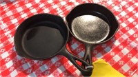 (2) #3 Wagner Cast Iron Skillets