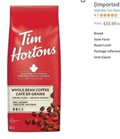 Tim Hortons Whole Bean Coffee