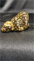 Herend, Sleeping Bear, Chocolat and gold, 2.25"W x