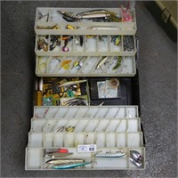 Tackle Box w/ Assorted Fishing Lures, Supplies