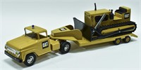 Custom Tonka Caterpillar Truck w/ Lowboy and Dozer
