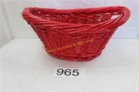 Red (Xmas) Wicker Basket