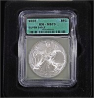 2006 AMERICAN SILVER EAGLE ICG MS70