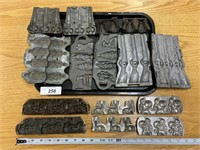 8 Pewter vintage candy molds.