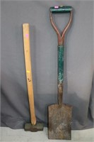 Lot - Sledge Hammer, Shovel