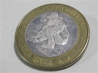 Gold River 999 Fine Silver Ten Dollar Gaming Token
