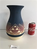 Native American Sioux Pottery Vase - High Elk