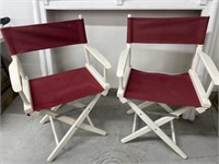 Pair Of Folding Directors Style Chairs