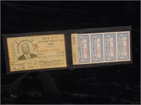1939 New York Wold's Fair Season Ticket Pass