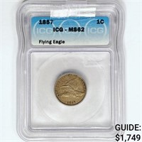 1857 Flying Eagle Cent ICG MS62
