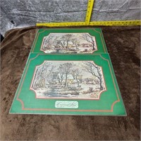 Currier & Ives Double-sided Placemats