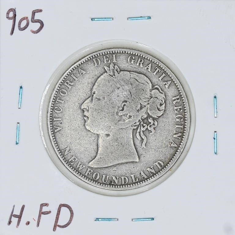 1872 Newfoundland 50¢ Coin | Live and Online Auctions on HiBid.com