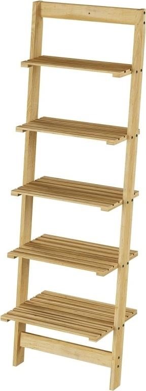 Lavish Home 5-tier Ladder Bookshelf- Leaning