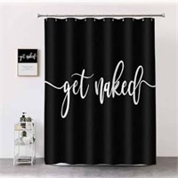 5 "Get Naked" Washable Shower Curtain 72"x72"