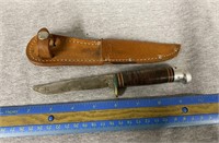 Vintage Western USA Boy Scout Fixed Knife/Sheath