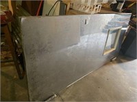 large stainless commercial door
