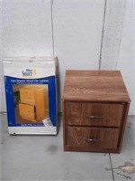 Two-drawer nightstand and a 2 drawer wood filing
