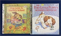 (2) A First Little Golden Books, 1982 Dog Goes To