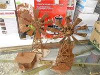 2pc Mobile Metal Art - Windmill Cabin Scene