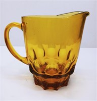 Anchor Hocking Thumbprint Amber Pitcher