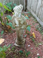 Concrete lady statue 36 inches tall.