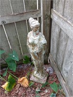 Concrete lady statue 36 inches tall.
