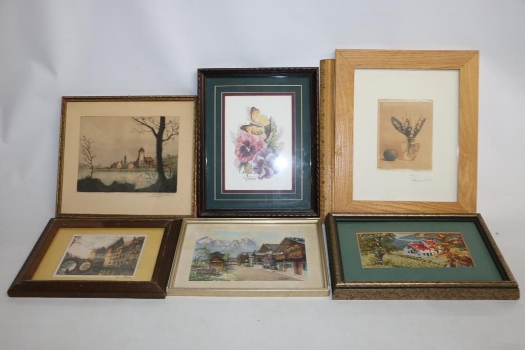 Lot of 6 Assorted Vintage Pictures