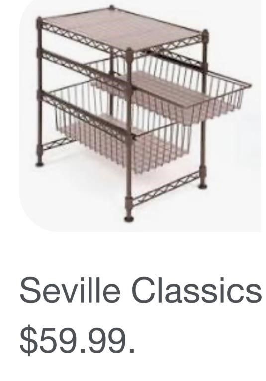 Seville Classics 2-Drawer Stackable Kitchen