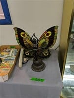 Butterfly figurine table lamp 16 in tall