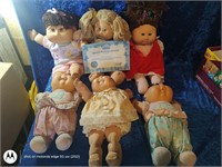 Lot of 6 cabbage patch dolls