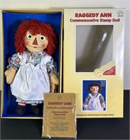 Raggedy Ann Postage Stamp Doll w/ Stamps NEW