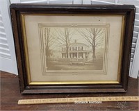 Vintage framed photo of a house - found in