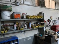 LOT, ASSORTED HARDWARE & SUPPLIES ON THIS WALL