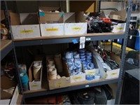LOT, ASSORTED SUPPLIES ON THIS SHELVING