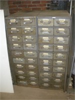 (2) Metal Storage Cabinets  10 Drawers Each