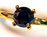 $1305 10K  1.86G Black Diamond(0.5ct) Ring