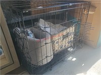 Dog Crate and supplies (connex 1)