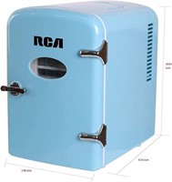 *Mini Retro 6 Can Beverage Refrigerator, Blue*