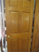 6 Panel Oak Door with Handles