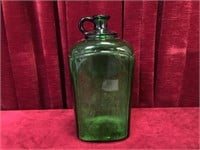 Large Vintage Brights Green Glass Jug - 13.5"