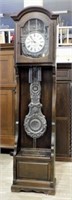 French Morbier Style Oak Cased Grandfather Clock.