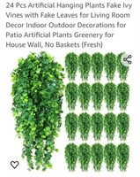 (24) Artificial Hanging Ivy Plants 30 inches each