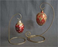 Waterford Lismore & Dept 56 Egg Christmas Ornament