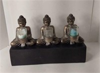 Resin 3 Buddha Tealight Candleholder  U8B