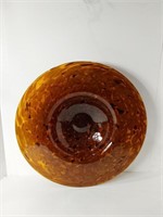 Large Amber/Brown/Speckled Centerpiece Bowl U15B