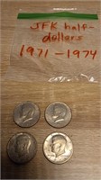 JFK Half Dollars 1971 – 1974